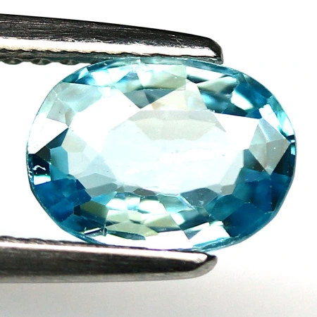 Натуральный голубой Циркон овал 8x6мм 1.48ct