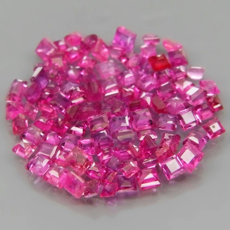 Натуральный розовый Рубин квадрат 1.3 - 2.3мм 0.05ct