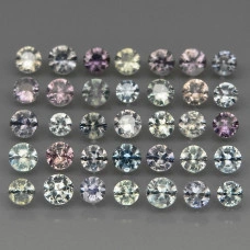 Натуральный не гретый цветной Сапфир круг 2.5-3.5мм 0.15ct