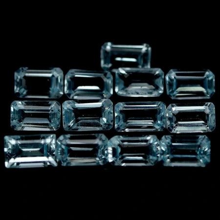 Натуральный голубой Топаз октагон 5.1x3.1 - 5.2x3.2мм 0.37ct