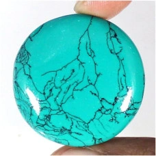 Искусственная Бирюза круг 31.8мм 51.90ct