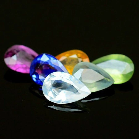 Натуральний кольоровий Сапфір груша 6.0x3.8 - 6.2x4.1мм 0.44ct