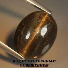 Натуральный Скаполит с кошачьим глазом овал 10.9x8.6мм 5.48ct