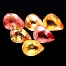Натуральный мультицветной Сапфир груша 4.8x3.6 - 5.6x4.0мм 0.30ct