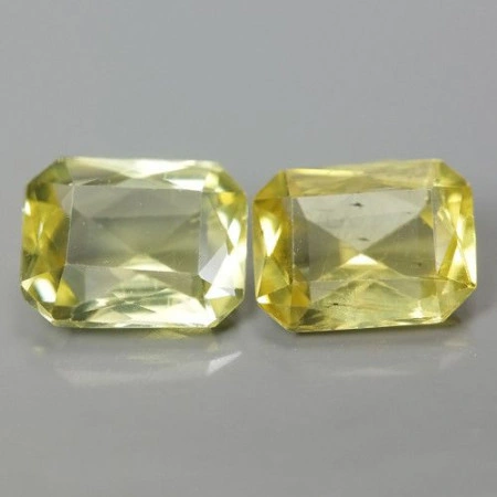 Натуральный желтый Апатит октагон 6.7x5.8мм 0.91ct