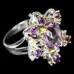 Серебряное кольцо с Аметистами 17.25р 10,44г