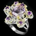 Серебряное кольцо с Аметистами 17.25р 10,44г