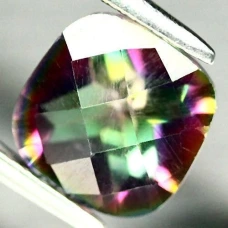 Натуральный мистический Кварц кушион 8.1x7.9мм 1.92ct Натуральный мистический Кварц кушион 8.1x7.9мм 1.92ct