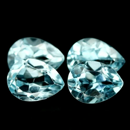 Натуральний блакитний Топаз груша 1.41ct
