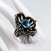 Серебряное кольцо с Топазом и Аметистами 16.75р