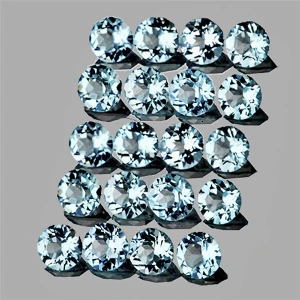 Натуральный Аквамарин круг 1.7мм 0.018ct