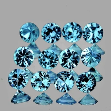 Натуральный свисс Аквамарин круг 2.7мм 0.08ct