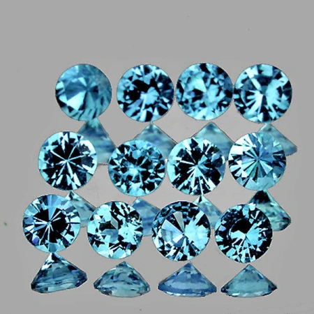 Натуральний свісс Аквамарин коло 2.7мм 0.08ct