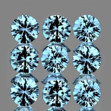 Натуральный Аквамарин круг 3.5мм 0.13ct