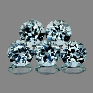 Натуральний Аквамарин коло 5мм 0.55ct