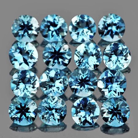 Натуральный свисс Аквамарин круг 2.5мм 0.05ct Натуральный свисс Аквамарин круг 2.5мм 0.05ct