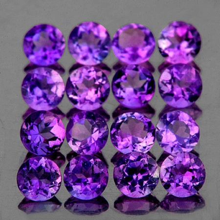 Натуральный Аметист круг 2.5мм 0.06ct