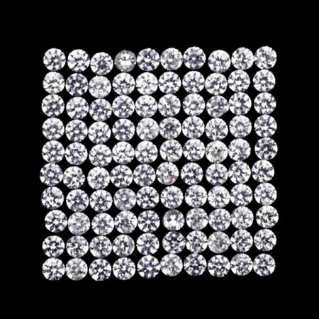Натуральный белый Циркон круг 1мм 0.007ct