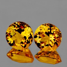 Натуральний Цитрин коло пара 6мм 1.51ct Натуральний Цитрин коло пара 6мм 1.51ct