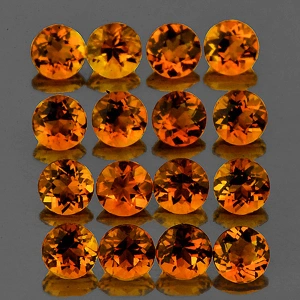 Натуральний віскі Цитрин коло 1.8мм 0.022ct