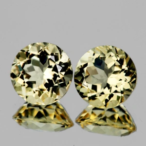 Натуральный Лабрадорит желтый круг пара 7мм 2.33ct