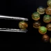 Натуральный желтый благородный Опал круг 3мм 0.08ct