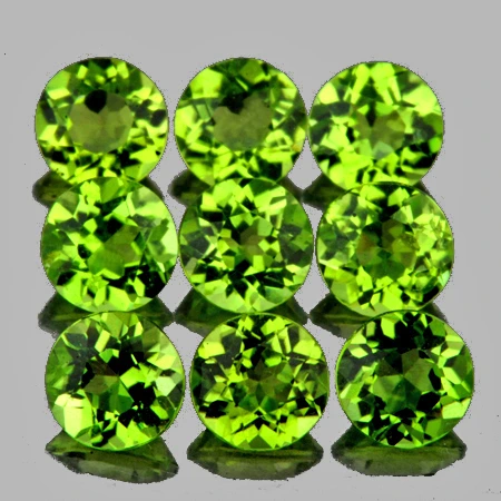 Натуральный Перидот круг 4.5мм 0.39ct