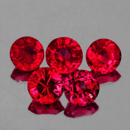 Натуральный Рубин круг 4мм 0.43ct