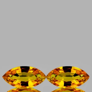 Натуральный оранжевый Сапфир маркиз пара 6x3мм 0.50ct Натуральный оранжевый Сапфир маркиз пара 6x3мм 0.50ct