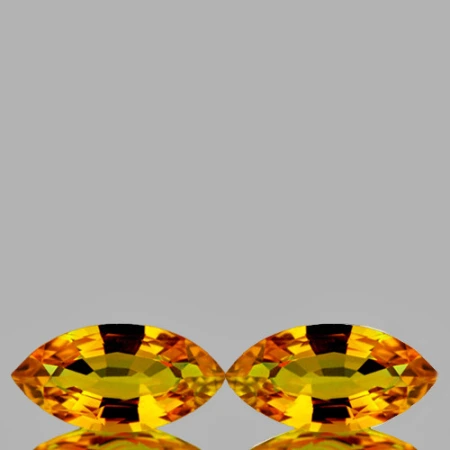 Натуральний помаранчевий Сапфір маркіз пара 6x3мм 0.50ct