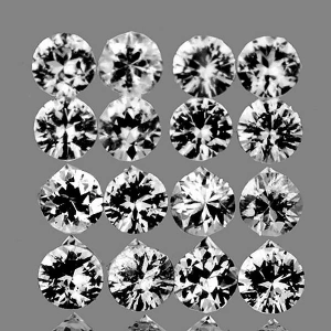 Натуральний білий Сапфір коло 2мм 0.04ct