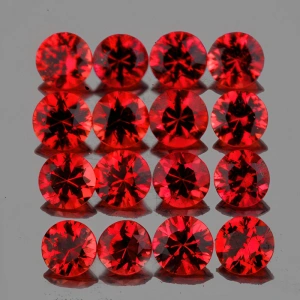Натуральний червоний Сапфір коло 1.25мм 0.01ct