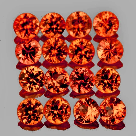 Натуральний помаранчевий Сапфір коло 1.5мм 0.02ct Натуральний помаранчевий Сапфір коло 1.5мм 0.02ct