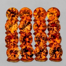 Натуральний помаранчевий Сапфір коло 2.2мм 0.05ct Натуральний помаранчевий Сапфір коло 2.2мм 0.05ct