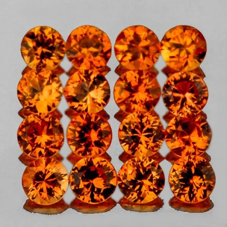 Натуральный оранжевый Сапфир круг 2.2мм 0.05ct Натуральный оранжевый Сапфир круг 2.2мм 0.05ct