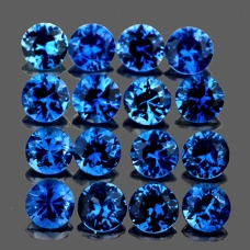 Натуральний синій Сапфір коло 2.0мм 0.04ct
