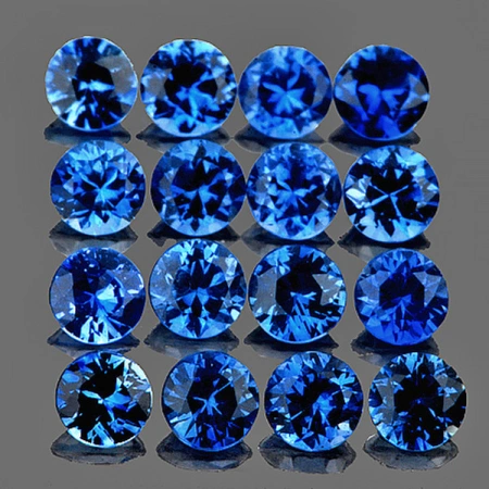 Натуральный синий Сапфир круг 2.3мм 0.06ct