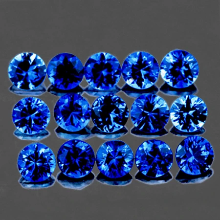 Натуральный темно синий Сапфир круг 3мм 0.12ct Натуральный темно синий Сапфир круг 3мм 0.12ct