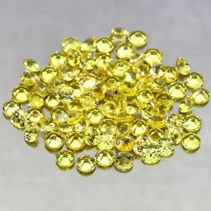 Натуральний жовтий Сапфір коло 1.5мм 0.02ct
