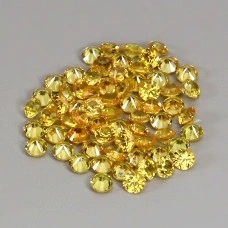 Натуральний жовтий Сапфір коло 2.2мм 0.06ct