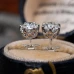 Серебряные серьги пуссеты с белым Муассанитом 5мм Серебряные серьги пуссеты с белым Муассанитом 5мм