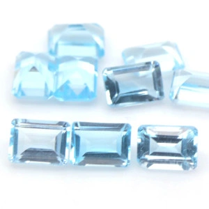 Натуральный голубой Топаз октагон 7.1х5.1мм 1.31ct