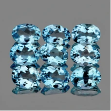 Натуральний блакитний Топаз овал 6х4мм 0.58ct Натуральний блакитний Топаз овал 6х4мм 0.58ct