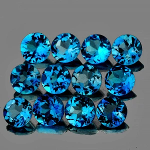 Натуральный голубой лондон Топаз круг 4мм 0.32ct Натуральный голубой лондон Топаз круг 4мм 0.32ct