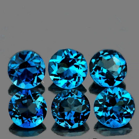 Натуральний блакитний лондон Топаз коло 5мм 0.60ct Натуральний блакитний лондон Топаз коло 5мм 0.60ct