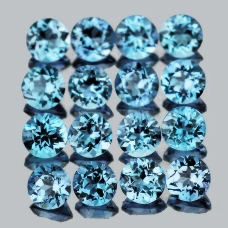 Натуральный голубой скай блю Топаз круг 1.5мм 0.02ct