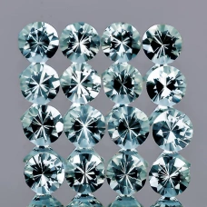 Натуральный голубой скай блю Топаз круг 1.7мм 0.02ct