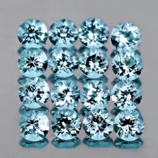 Натуральный голубой скай блю Топаз круг 3.2мм 0.16ct