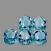 Натуральный голубой скай блю Топаз круг 7мм 1.60ct